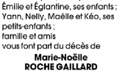 Marie-Noëlle ROCHE GAILLARD